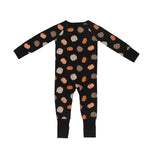 Dreamlet Pumpkins Black Convertible Zip Footies For Baby Dreamlet - Everetts Place Boutique - 