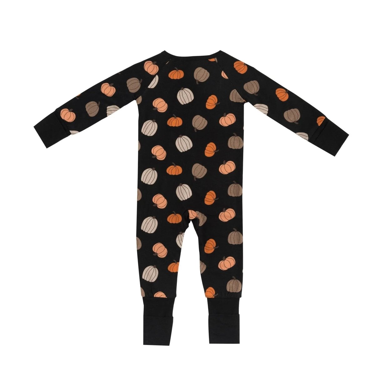 Dreamlet Pumpkins Black Convertible Zip Footies For Baby Dreamlet - Everetts Place Boutique - 