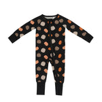 Dreamlet Pumpkins Black Convertible Zip Footies For Baby Dreamlet - Everetts Place Boutique - 