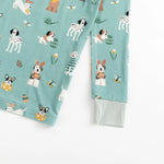 Dreamlet Puppy Egg Hunt Long Sleeve Pajamas Aquamarine Dreamlet - Everetts Place Boutique - 