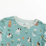 Dreamlet Puppy Egg Hunt Long Sleeve Pajamas Aquamarine Dreamlet - Everetts Place Boutique - 