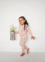 Dreamlet Puppy Egg Hunt Long Sleeve Pajamas Pink Dreamlet Set - Everetts Place Boutique - 