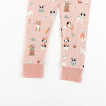 Dreamlet Puppy Egg Hunt Long Sleeve Pajamas Pink Dreamlet Set - Everetts Place Boutique - 