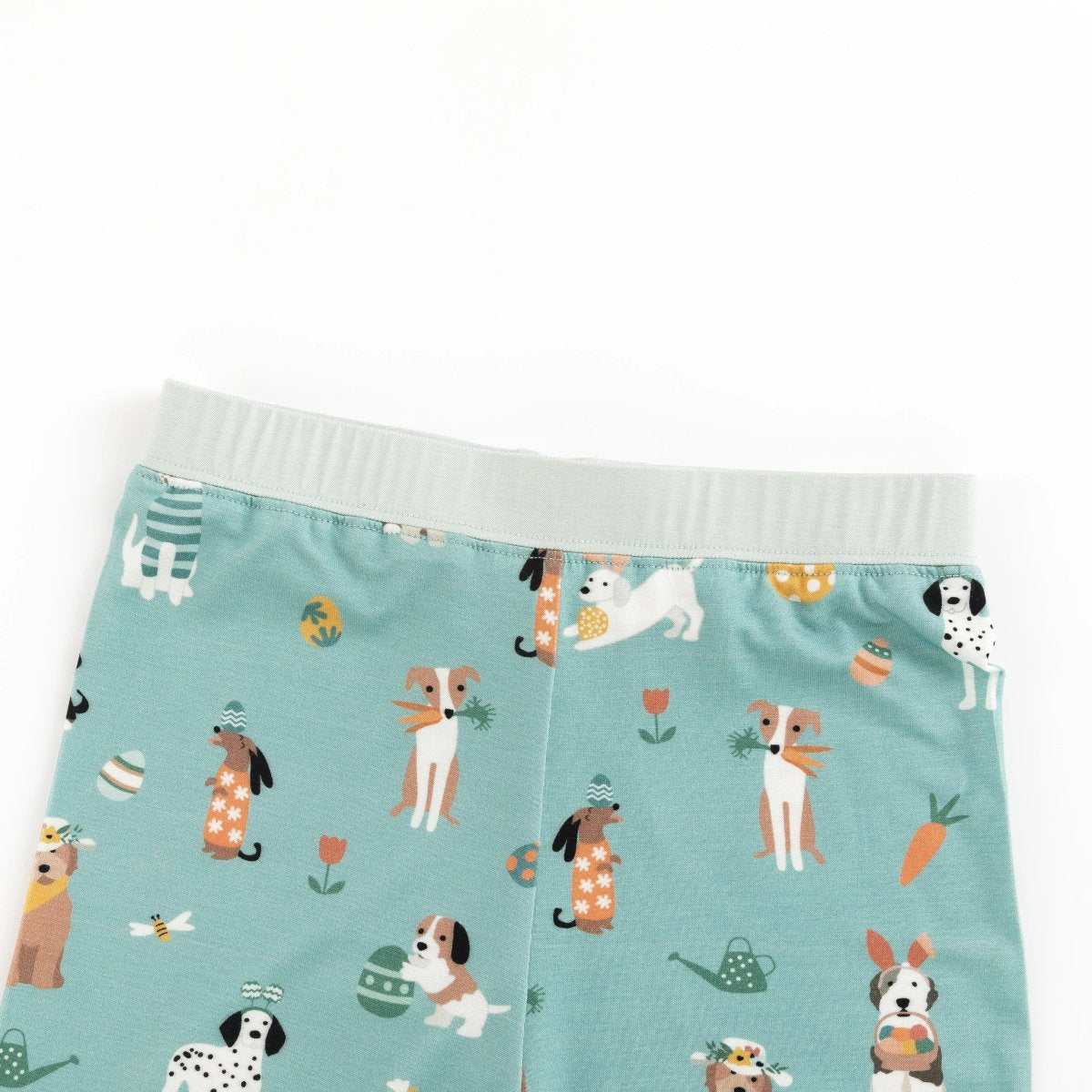 Dreamlet Puppy Egg Hunt Short Sleeve Pajamas Aquamarine Dreamlet - Everetts Place Boutique - 