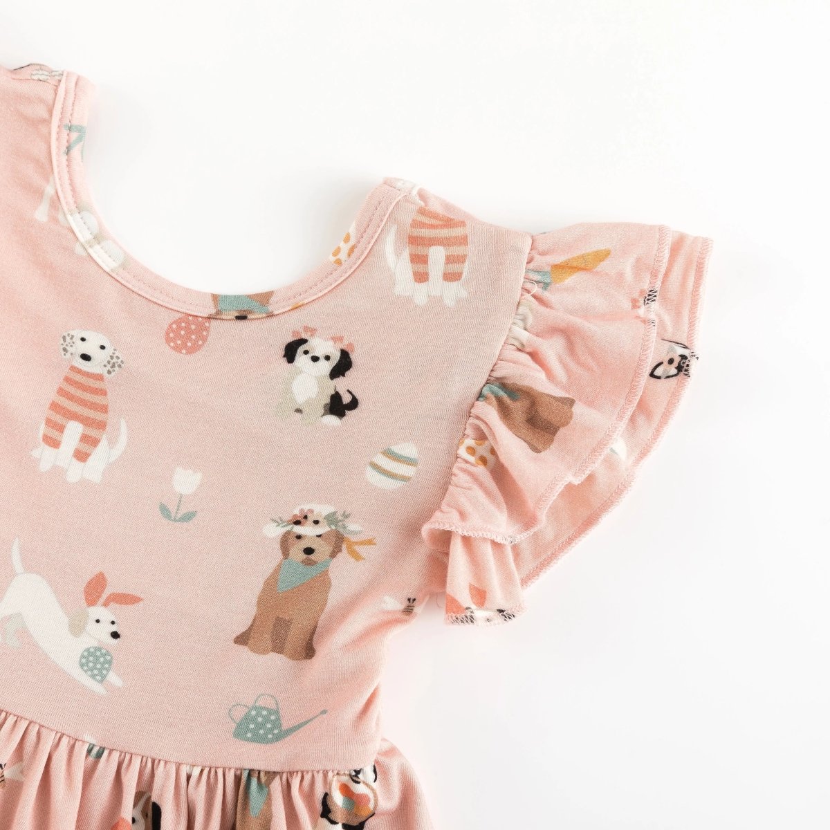 Dreamlet Puppy Egg Hunt Twirl Dress Bamboo Fabric for Outdoor Fun - Everetts Place Boutique - 
