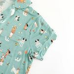 Dreamlet Puppy Egg Hunt Womens Short Sleeve Pajama Set Aquamarine - Everetts Place Boutique - 