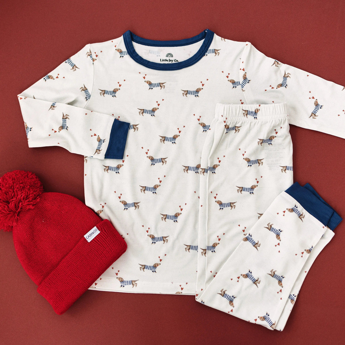 Little Joy Co. Puppy Love 2pc Bamboo Pajamas - 