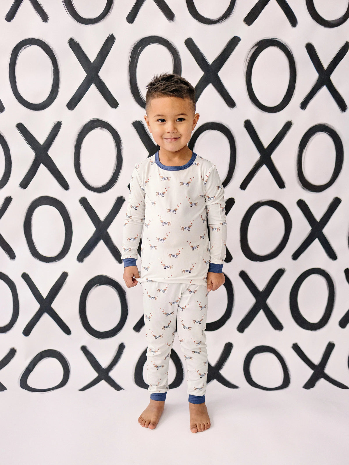 Little Joy Co. Puppy Love 2pc Bamboo Pajamas - 