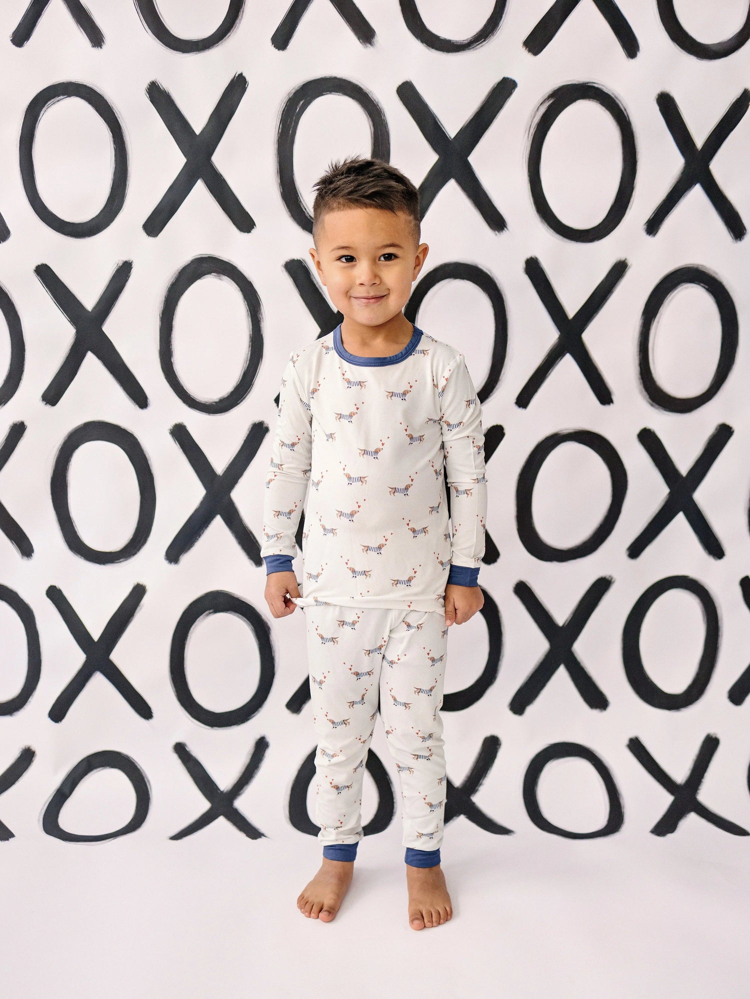 Little Joy Co. Puppy Love 2pc Bamboo Pajamas - 