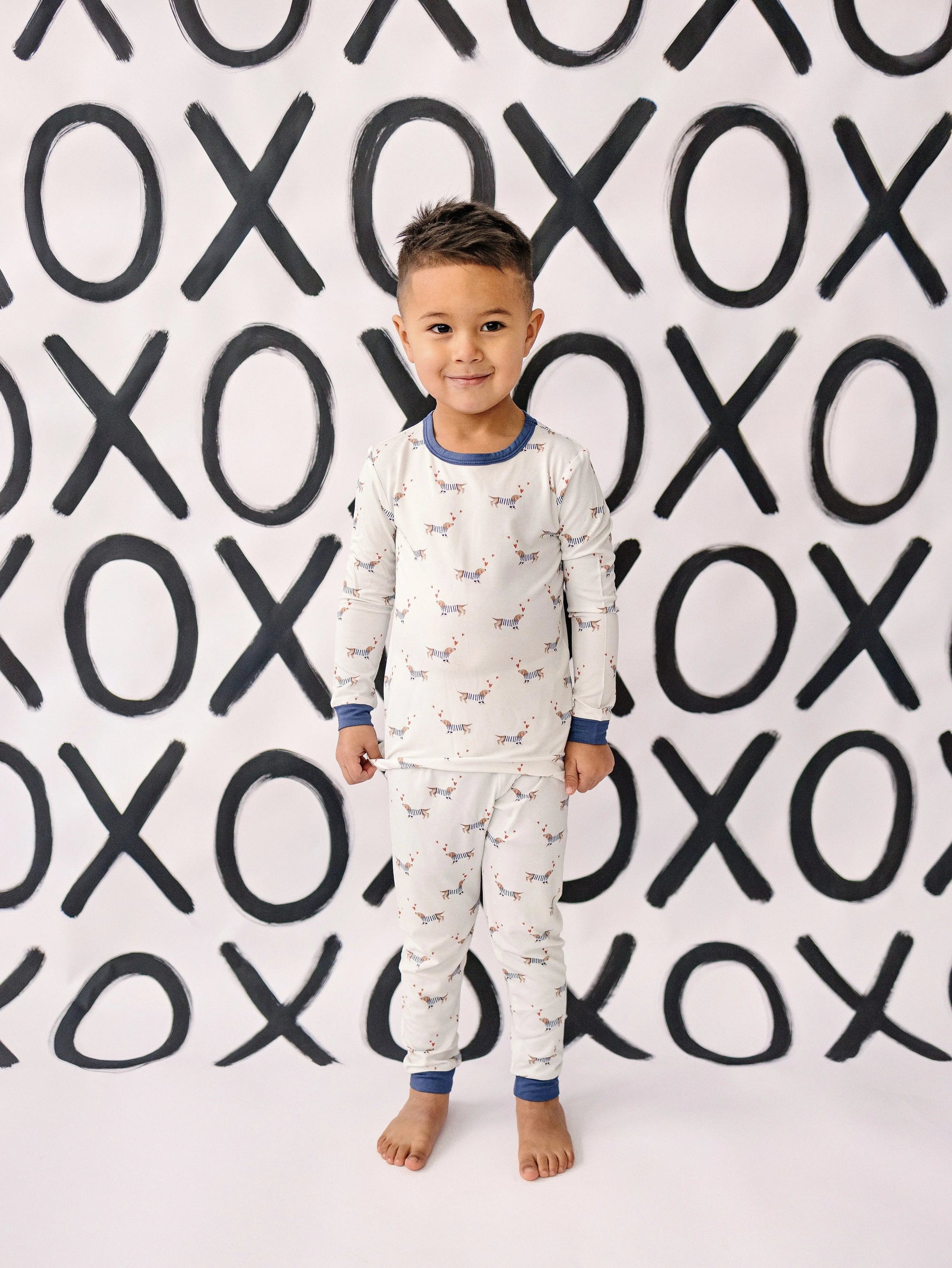 Little Joy Co. Puppy Love 2pc Bamboo Pajamas - 