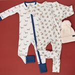 Little Joy Co. Puppy Love Bamboo Zippy Pajamas - 