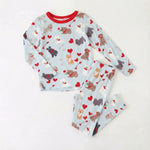 Bestaroo Puppy Love Long Sleeve Bamboo Pajama For Babies Breathable Comfort - 