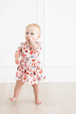 Mila & Rose ® Puppy Love Three Quarter Sleeve Twirl Bodysuit For Babies - 