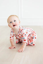 Mila & Rose ® Puppy Love Three Quarter Sleeve Twirl Bodysuit For Babies - 