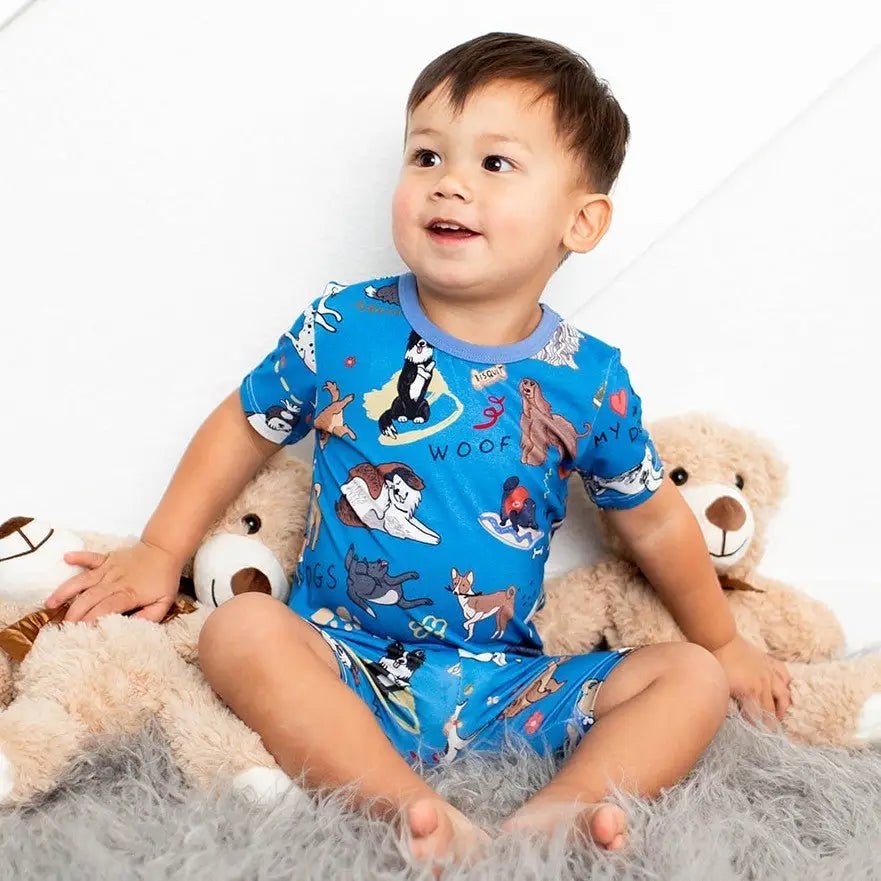Puppy Pals Blue Shorts PJs - Sleeve, Child, Baby & Toddler Clothing, Nightwear, Active Shirt | Everetts Place