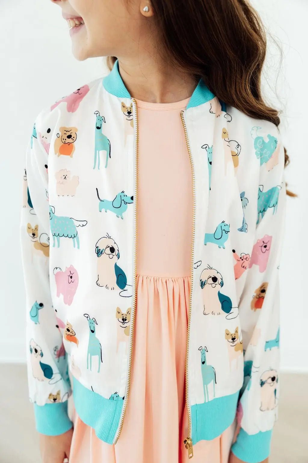 Puppy Pals Satin Jacket - Toy, Animal Figure, Pattern, Outerwear, Person | Everetts Place