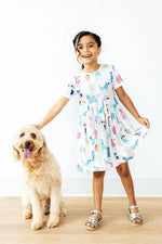 Puppy Pals S/S Pocket Twirl Dress - Day Dress, Dress, Child, Baby & Toddler Clothing, One-piece garment | Everetts Place