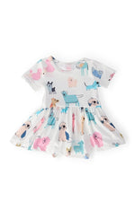 Mila & Rose ® Puppy Pals S/S Twirl Bodysuit - 