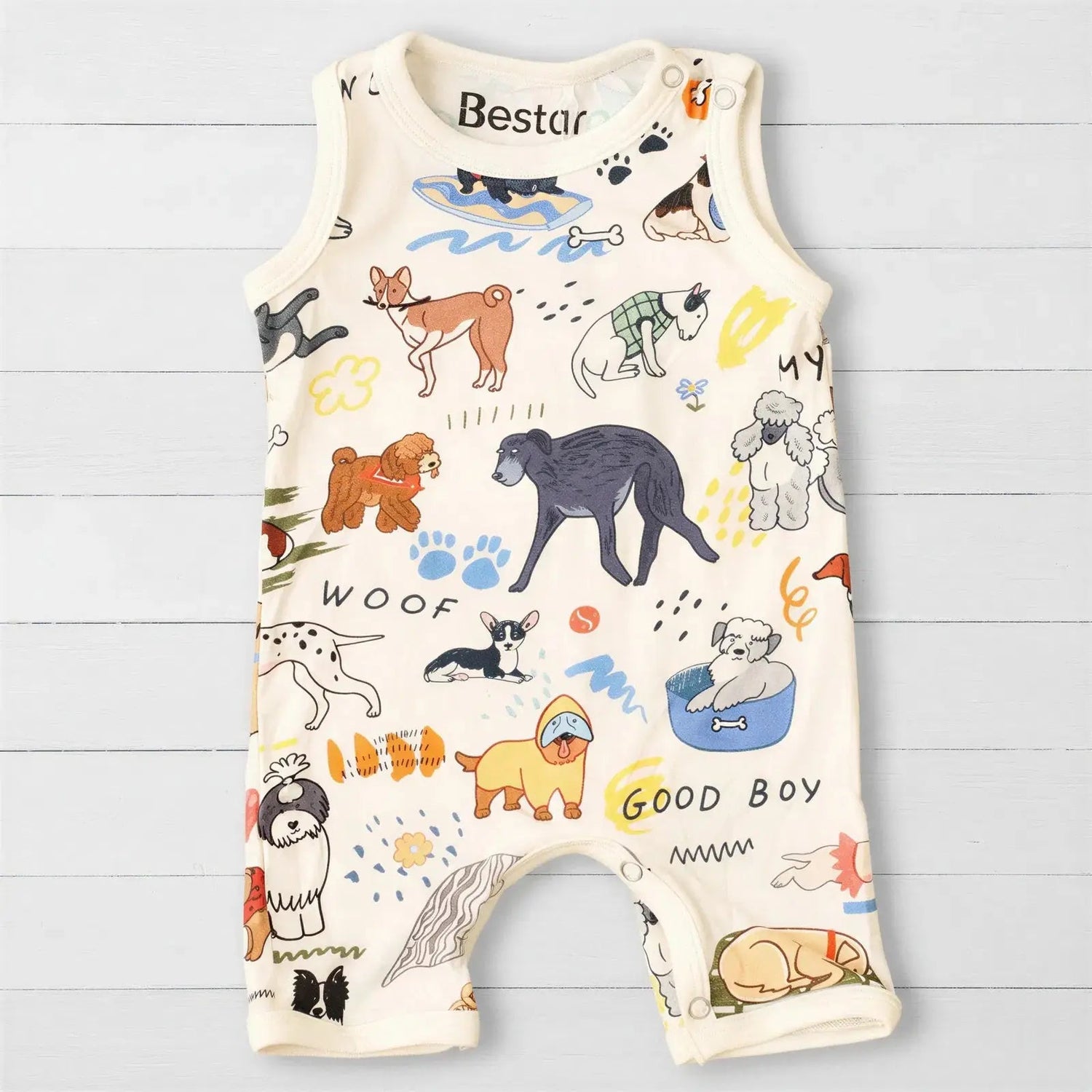 Bestaroo Puppy Pals White Shortall - 