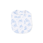 Angel Dear Puppy Toile Blue - 2 Way Zipper Footie, Swaddle & Bandana Bib Set - 