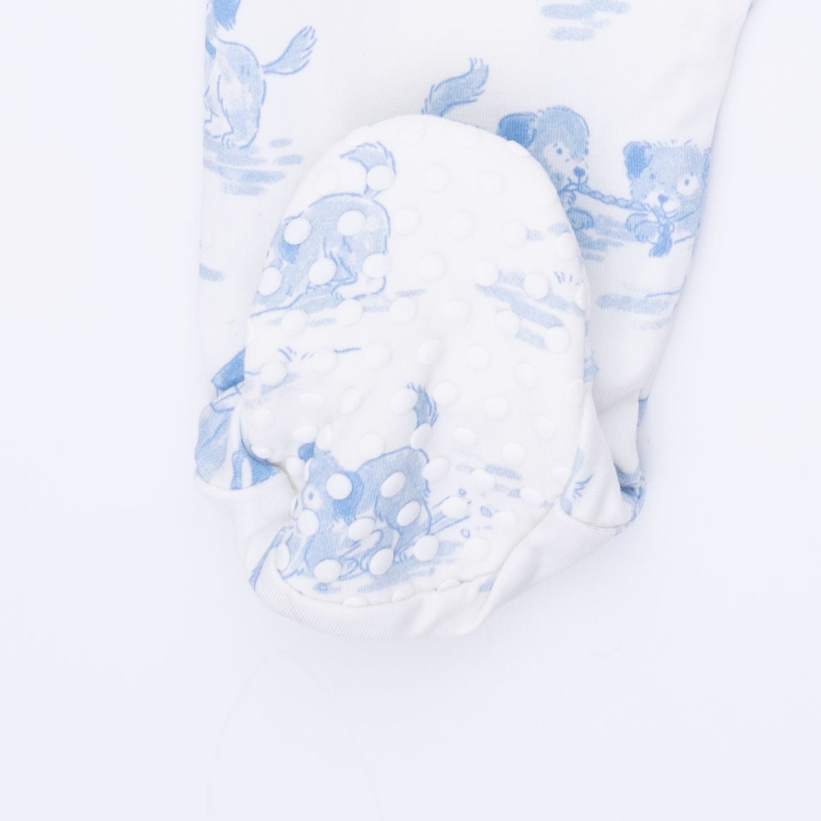 Angel Dear Puppy Toile Blue - 2 Way Zipper Footie, Swaddle & Bandana Bib SetEveretts Place