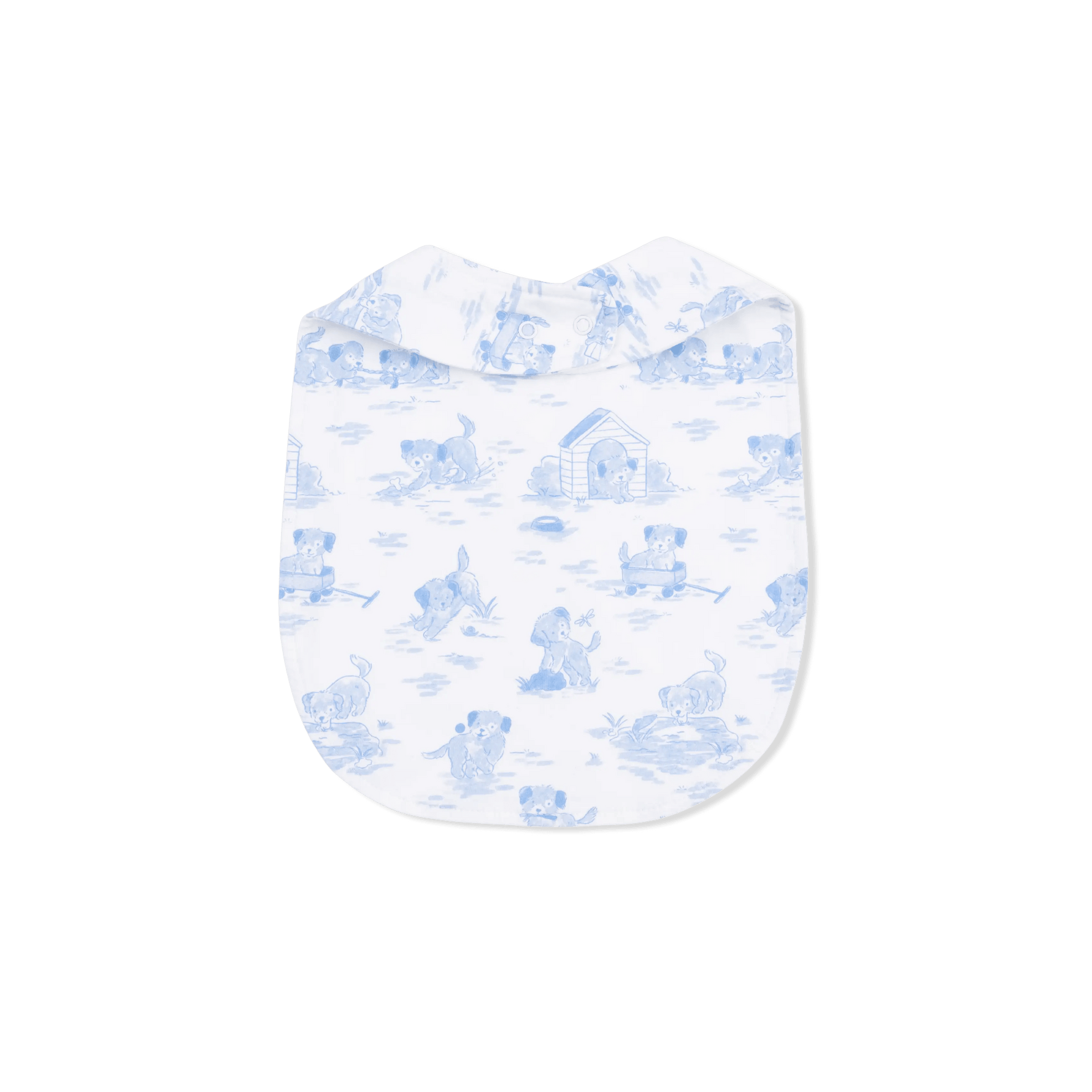 Angel Dear Puppy Toile Blue - Feeding Bib - 