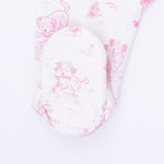 Angel Dear Puppy Toile Pink - 2 Way Ruffle Back Zipper Footie & Swaddle Blanket SetEveretts Place