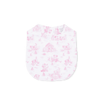 Angel Dear Puppy Toile Pink - 2 Way Ruffle Back Zipper Footie with Bandana Bib, and Swaddle Blanket Set - 