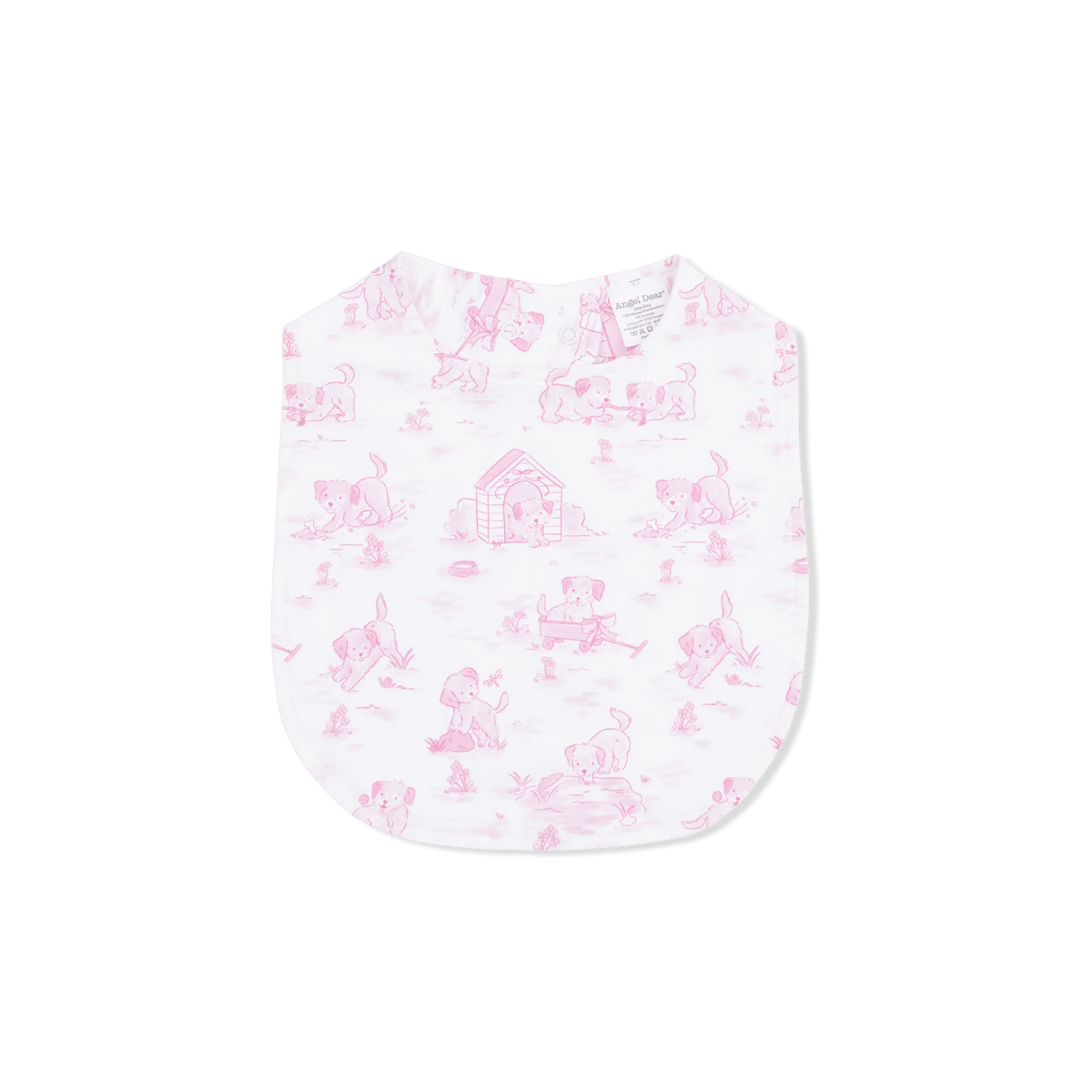 Puppy Toile Pink - Feeding Bib - Bib, White, Baby & Toddler Clothing, Pink, Clothing | Everetts Place
