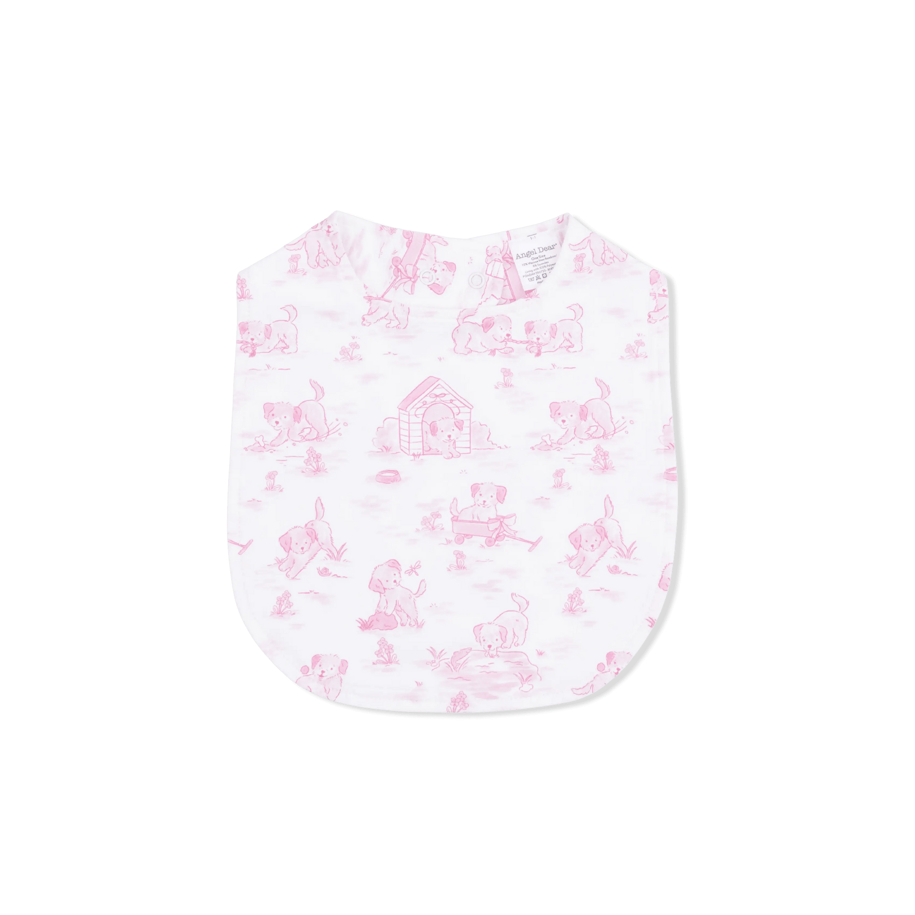 Puppy Toile Pink - Feeding Bib - Bib, White, Baby & Toddler Clothing, Pink, Clothing | Everetts Place