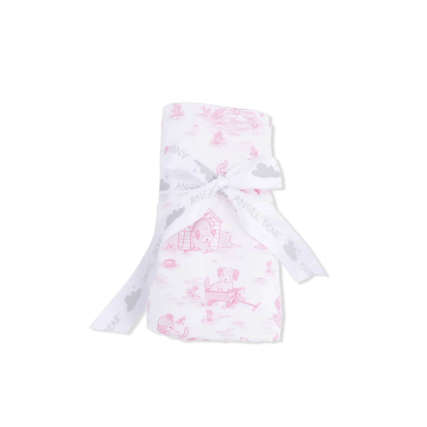 Angel Dear Puppy Toile Pink - Swaddle Blanket - 