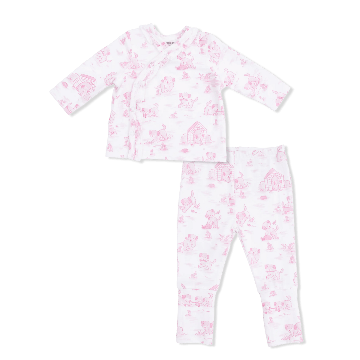 Angel Dear Puppy Toile Pink - Take Me Home Set with Convertible Pant - 