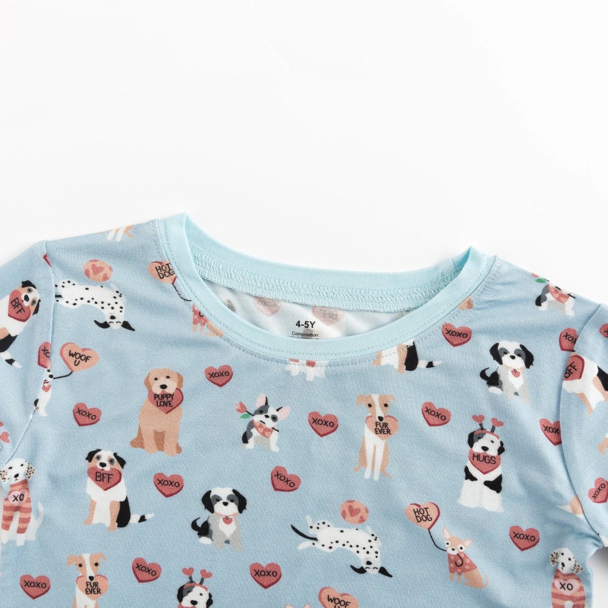 Dreamlet Pups And Kisses Blue Two Piece Baby Set Dreamlet Outfit - Everetts Place Boutique - 