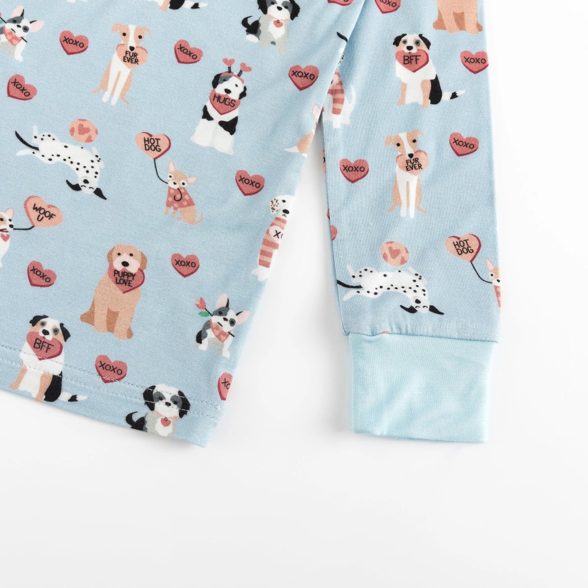 Dreamlet Pups And Kisses Blue Two Piece Baby Set Dreamlet Outfit - Everetts Place Boutique - 