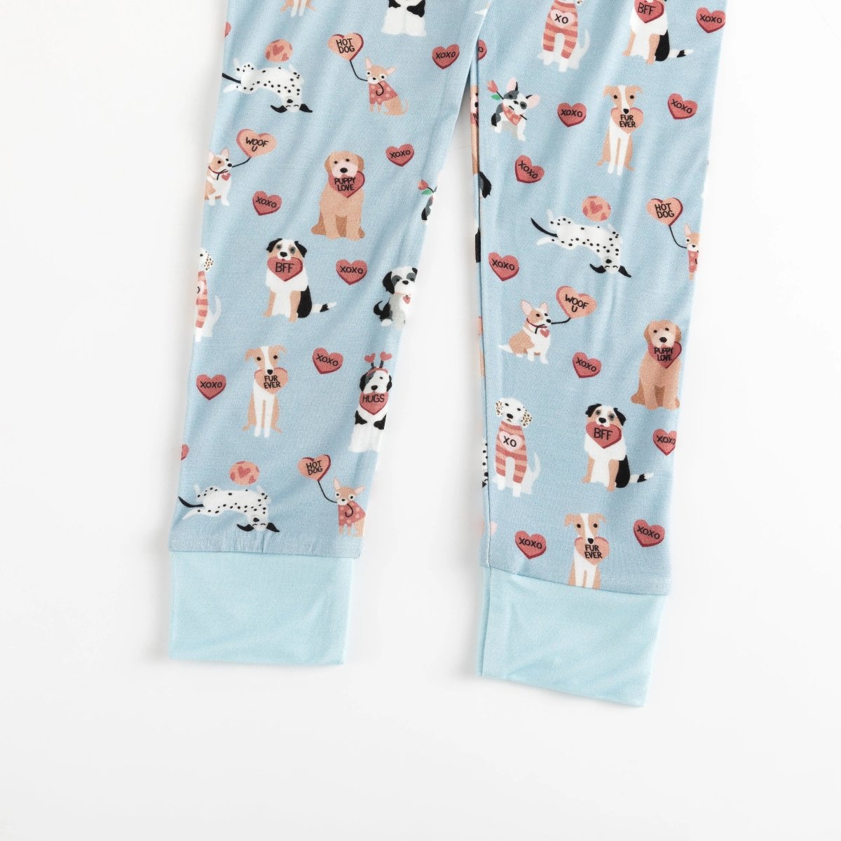 Dreamlet Pups And Kisses Blue Two Piece Baby Set Dreamlet Outfit - Everetts Place Boutique - 