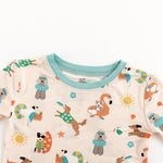 Dreamlet Pups in the Sun Long Sleeve Pajama Set for Summer Fun - Everetts Place Boutique - 