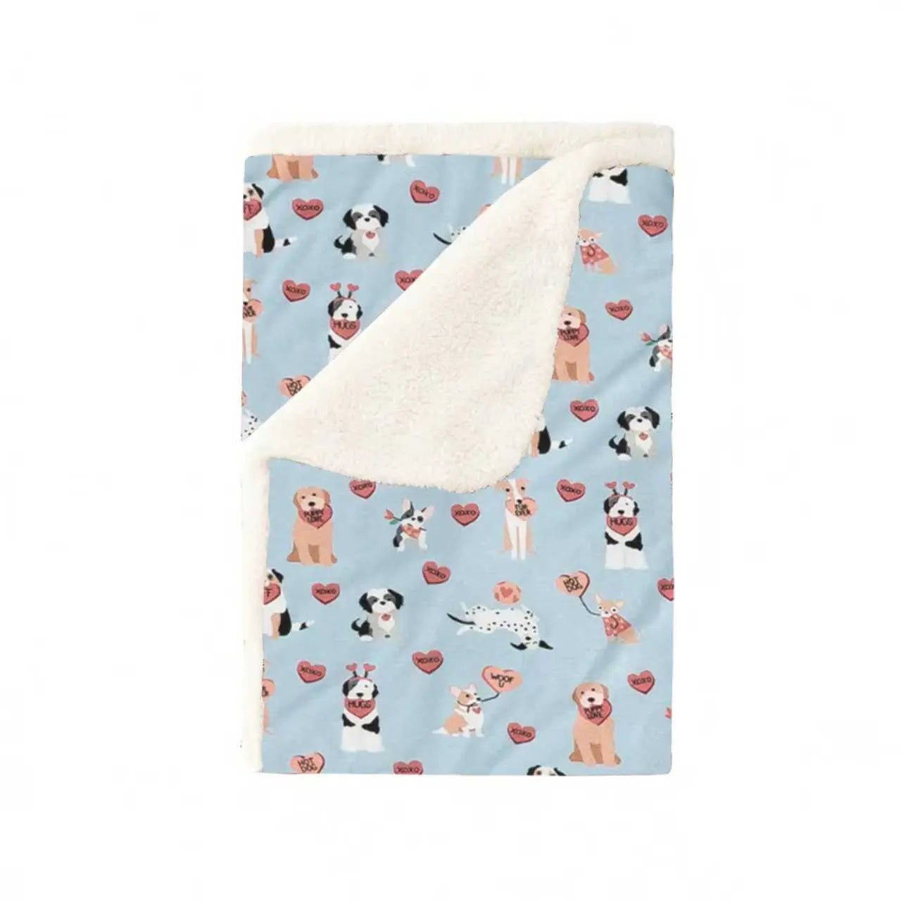 Dreamlet Pups & Kisses (Dream Luxe Blanket) - Blue - 