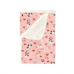 Pups & Kisses (Dream Luxe Blanket) - Pink Dreamlet 