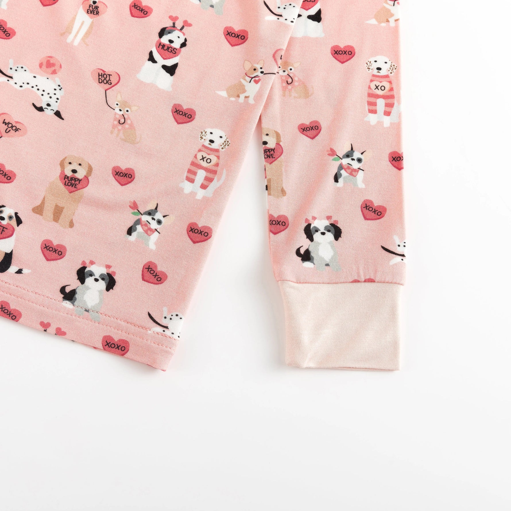 Dreamlet Pups & Kisses (Long Sleeve PJ) - Pink - 