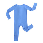 Luxie Charm Pure Blue Zippered Baby Romper - Everetts Place Boutique - 