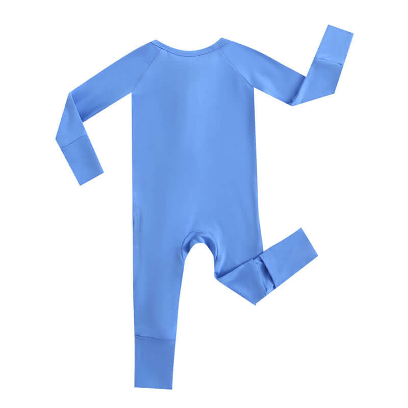 Luxie Charm Pure Blue Zippered Baby Romper - Everetts Place Boutique - 