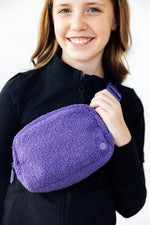 Purple Fleece Belt Bag - Wool, Purple, Woolen, Knit cap, Knitting | Everetts Place