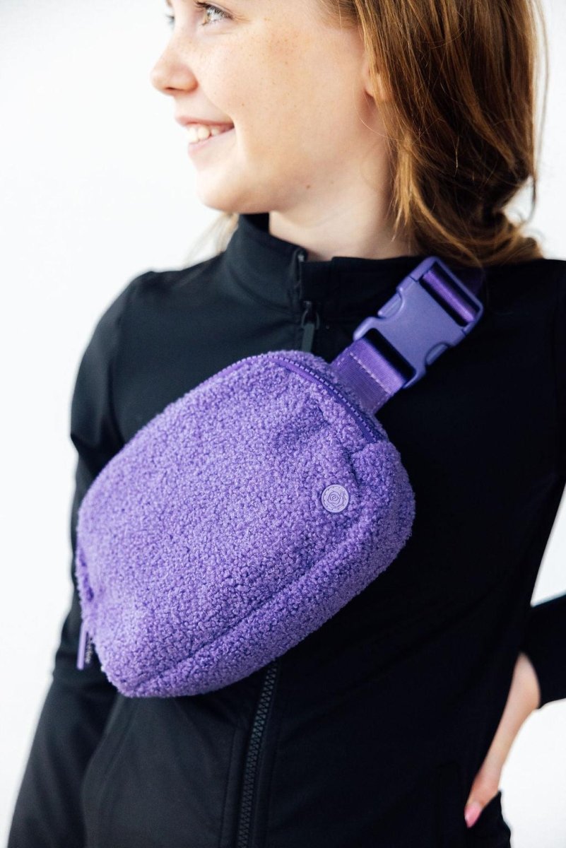 Mila & Rose ® Purple Fleece Belt Bag - 