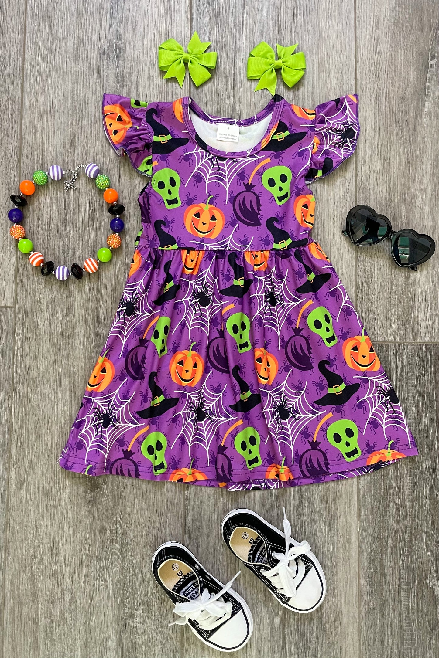 Purple Halloween Boutique Dress For Girls Rylee Faith Rylee Faith Designs Everetts Place: Online Boutique