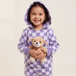Organic Purple Haze Checker Hooded Jogger Set by Sweet Bamboo at Everetts Place