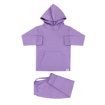 Sweet Bamboo Purple Lily Hooded Jogger Set - 