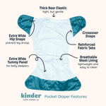 Hobby and Interests Print Pocket Cloth Diaper, One Size by Kinder Cloth Diaper Co.