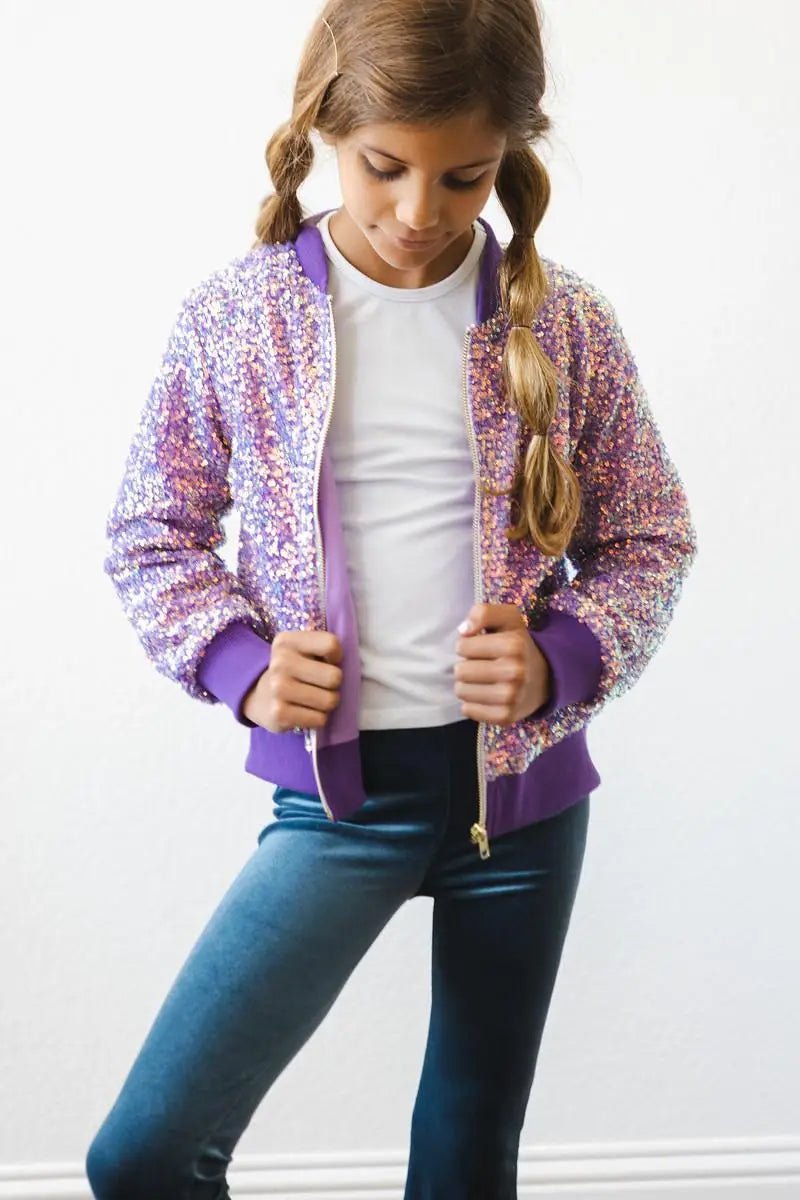 Mila & Rose ® Purple Sequin Jacket - 
