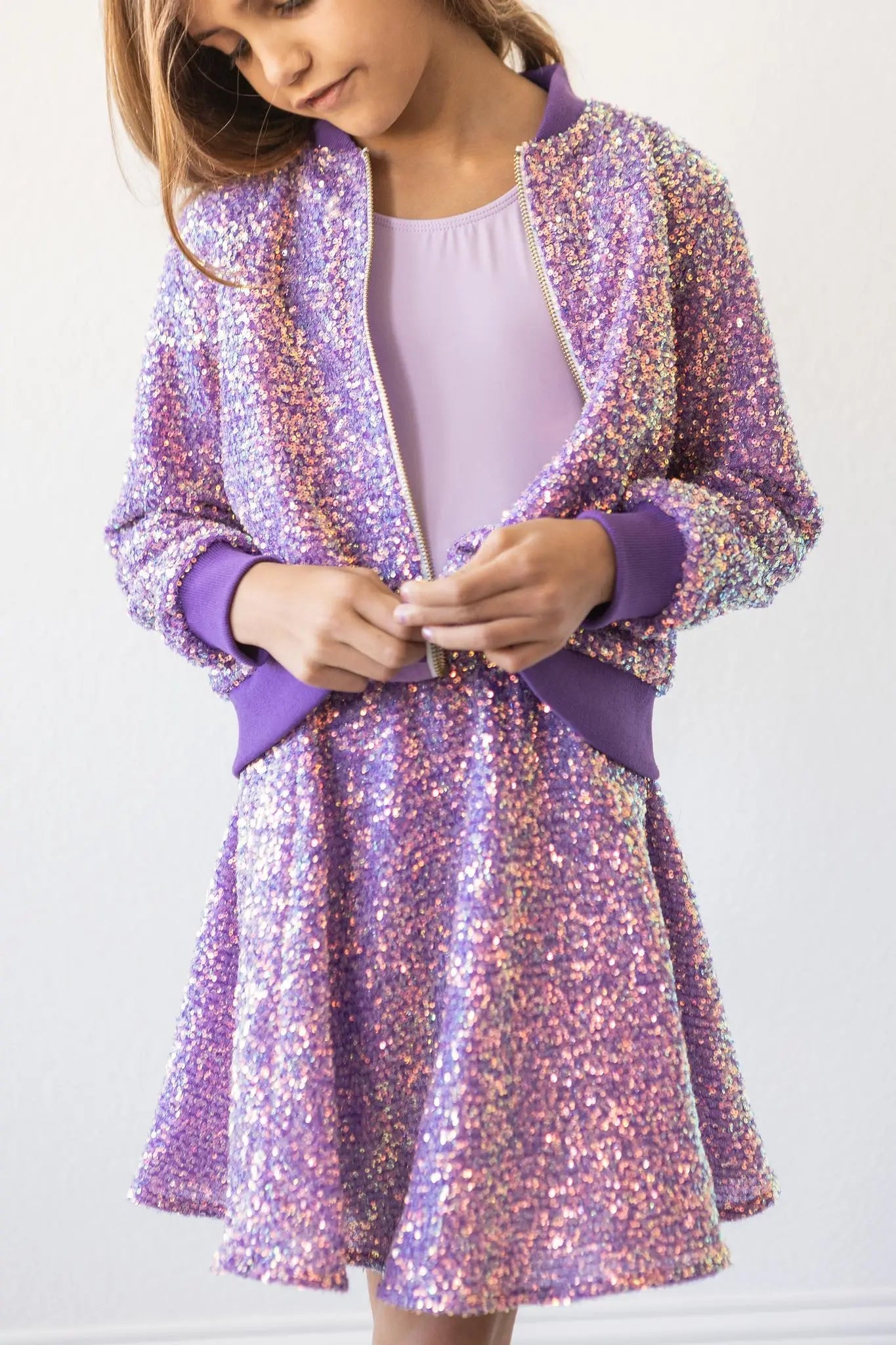 Purple Sequin Twirl Skort - Fashion, Pink, Purple, Blond, Day Dress | Everetts Place