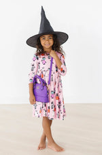Mila & Rose ® Purr - fectly Spooky 3/4 Sleeve Pocket Twirl Dress - 